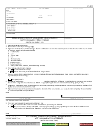 Form JV-212 &quot;Application to Review Decision by Social Worker Not to Commence Proceedings&quot; - California