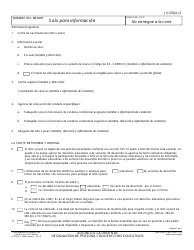 Formulario JV-535(A) S Adjunto a La Orden De Designacion De Personacon Derechos Educativos - California (Spanish)