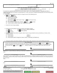 Form NC-110 &quot;Attachment to Petition for Change of Name&quot; - California