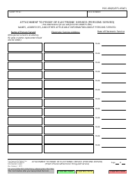 Form POS-050(P) (EFS-050(P)) &quot;Attachment to Proof of Electronic Service (Persons Served)&quot; - California