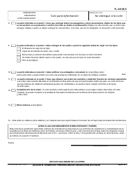 Formulario FL-341(B) S Adjunto - Orden De Prevencion De Secuestro De Hijos - California (Spanish), Page 2