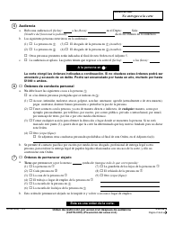 Formulario CH-130 S Orden De Restriccion Por Acoso Civil Despues De Audiencia - California (Spanish), Page 2