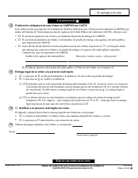 Formulario CH-130 S Orden De Restriccion Por Acoso Civil Despues De Audiencia - California (Spanish), Page 4