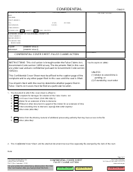 Document preview: Form CM-011 Confidential Cover Sheet - False Claims Action - California