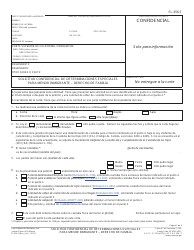 Formulario FL-356 Solicitud Confidencial De Determinaciones Especiales Para Menor Inmigrante - Derecho De Familia - California (Spanish)