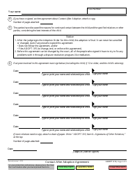 Form ADOPT-310 Contact After Adoption Agreement - California, Page 2