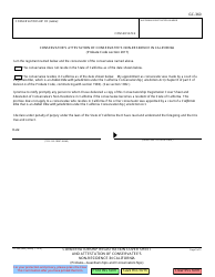 Form GC-360 Conservatorship Registration Cover Sheet and Attestation of Conservatee&#039;s Non-residence in California - California, Page 3