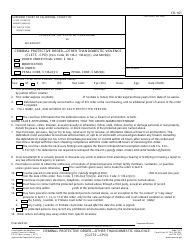 Form CR-161 &quot;Criminal Protective Order - Other Than Domestic Violence (Clets-cpo)&quot; - California