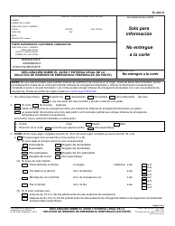 Formulario FL-303 S Declaracion Sobre El Aviso Y Entrega Legal De La Solicitud De Ordenes De Emergencia Temporales (Ex Parte) - California (Spanish)