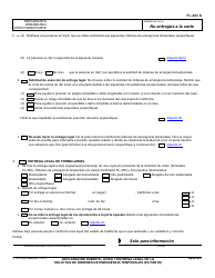 Formulario FL-303 S Declaracion Sobre El Aviso Y Entrega Legal De La Solicitud De Ordenes De Emergencia Temporales (Ex Parte) - California (Spanish), Page 2