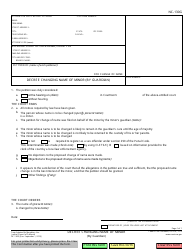 Document preview: Form NC-130G Decree Changing Name of Minor (By Guardian) - California