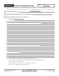 Document preview: Form DV-101 V Description of Abuse - California (Vietnamese)