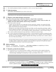 Formulario EA-130 S Orden De Restriccion De Maltrato De Anciano O Adulto Dependiente Despues De Audiencia - California (Spanish), Page 3