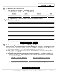 Formulario EA-130 S Orden De Restriccion De Maltrato De Anciano O Adulto Dependiente Despues De Audiencia - California (Spanish), Page 4