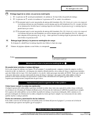 Formulario EA-130 S Orden De Restriccion De Maltrato De Anciano O Adulto Dependiente Despues De Audiencia - California (Spanish), Page 5
