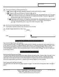 Form EA-130 Elder or Dependent Adult Abuse Restraining Order After Hearing - California, Page 5