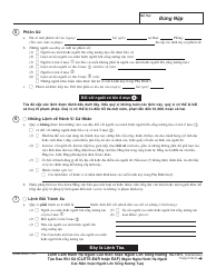 Form EA-130 V Elder or Dependent Adult Abuse Restraining Order After Hearing (Clets-Ear or Eaf) - California (Vietnamese), Page 2