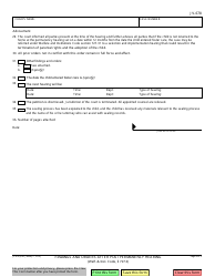 Form JV-678 Findings and Orders After Postpermanency Hearing - Delinquency - California, Page 4