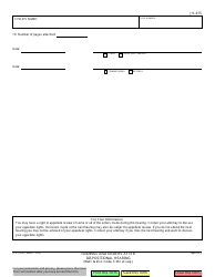 Form JV-415 Findings and Orders After Dispositional Hearing - California, Page 4