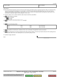 Form JV-674 Findings and Orders After Permanency Hearing - Delinquency - California, Page 5