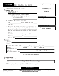 Document preview: Form GV-130 V Gun Violence Restraining Order After Hearing or Consent to Gun Violence Restraining Order - California (Vietnamese)
