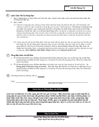 Form GV-130 V Gun Violence Restraining Order After Hearing or Consent to Gun Violence Restraining Order - California (Vietnamese), Page 3