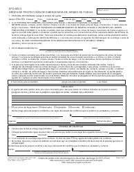 Document preview: Formulario EPO-002 S Orden De Proteccion De Emergencia De Armas De Fuego - California (Spanish)