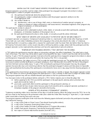 Instructions for Form TH-100 Petition for Order Prohibiting Abuse or Program Misconduct - California, Page 2