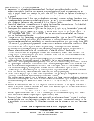 Instructions for Form TH-100 Petition for Order Prohibiting Abuse or Program Misconduct - California, Page 4