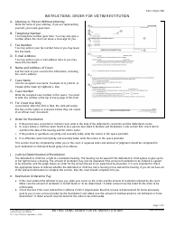Document preview: Instructions for Form CR-110, JV-790 Order for Victim Restitution - California