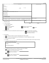 Form JV-552 &quot;Juvenile Court Transfer-Out Orders-nonminor Dependent&quot; - California