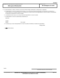 Formulario JV-552 S Ordenes De Transferencia De Salida De La Corte De Menores - Dependiente No Menor De Edad - California (Spanish), Page 2