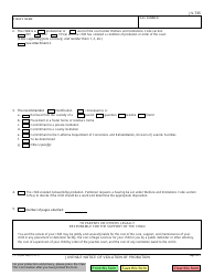 Form JV-735 Juvenile Notice of Violation of Probation - California, Page 2