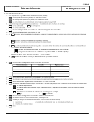 Formulario JV-550 S Ordenes De Transferencia De La Corte De Menores - California (Spanish), Page 3
