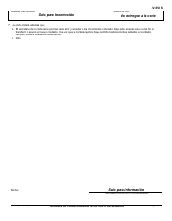 Formulario JV-550 S Ordenes De Transferencia De La Corte De Menores - California (Spanish), Page 4