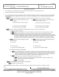 Formulario FL-640 S &quot;Aviso Y Peticion Para Cancelar La Orden De Manutencion Basada En Ingresos Presuntos&quot; - California (Spanish), Page 2