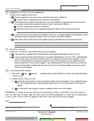 Form CR-132 Notice of Appeal (Misdemeanor) - California, Page 2