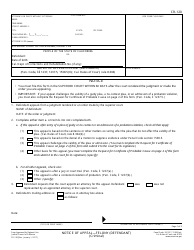 Form CR-120 &quot;Notice of Appeal - Felony (Defendant)&quot; - California