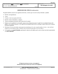 Formulario GC-341 S Aviso De Derechos Del Pupilo - California (Spanish), Page 2