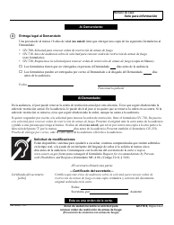 Formulario GV-710 S Aviso De Audiencia Sobre La Solicitud Para Renovar Orden De Restriccion De Armas De Fuego - California (Spanish), Page 2