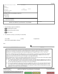 Document preview: Form CIV-020 Notice of Intent to Appear by Telephone - California
