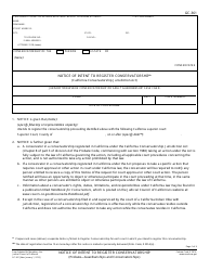 Form GC-361 Notice of Intent to Register Conservatorship - California