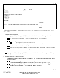 Form JV-746 Order After Request to Reduce Juvenile Marijuana Offense - California