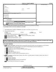Document preview: Form TH-130 Order After Hearing (Transitional Housing Misconduct) - California