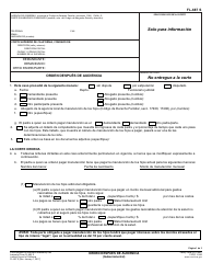 Formulario FL-687 S Orden Despues De Audiencia - California (Spanish)