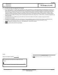 Formulario FL-687 S Orden Despues De Audiencia - California (Spanish), Page 3