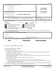 Document preview: Formulario FL-323 S Orden De Nombramiento Del Abogado De Un Menor - California (Spanish)