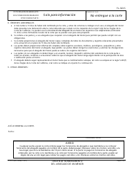 Formulario FL-323 S &quot;Orden De Nombramiento Del Abogado De Un Menor&quot; - California (Spanish), Page 3