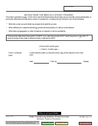 Form DV-900 Order Transferring Wireless Phone Account - California, Page 2