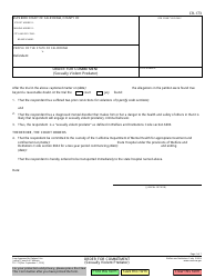 Document preview: Form CR-173 Order for Commitment (Sexually Violent Predator) - California